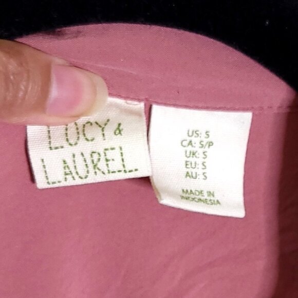 Lucy & Laurel Anthropologie Dusty Rose Sleeveless Maxi Dress Size S (small flaw) - Picture 7 of 14